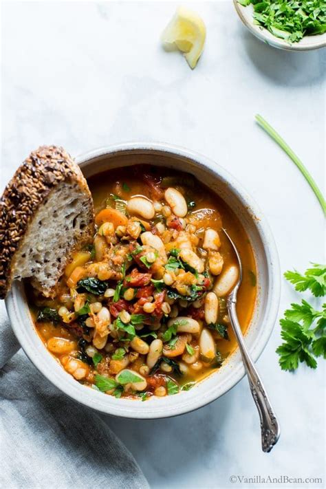 They have a texture that holds up well and is a great choice for things like hearty soups, stews and porridges. Smoky White Bean Kale and Wheat Berry Stew | Vanilla And ...