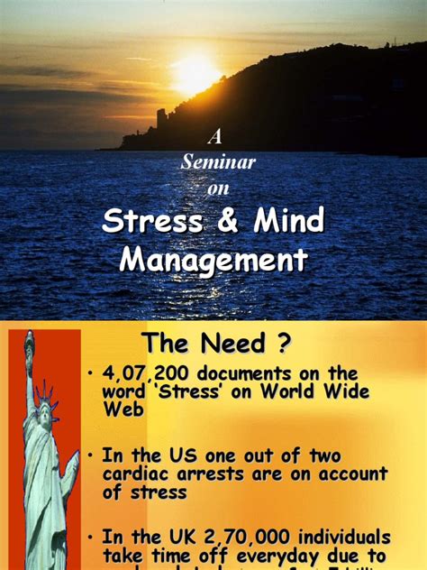 A Seminar on: Stress & Mind Management | Stress (Biology ...