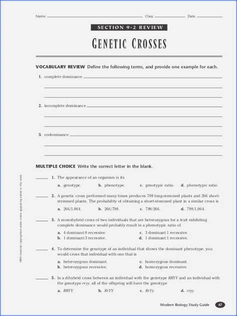 To review some basic genetics concepts, let's look at the most common genetic disease to affect north americans of european descent. Chapter 10 Dihybrid Cross Worksheet - worksheet