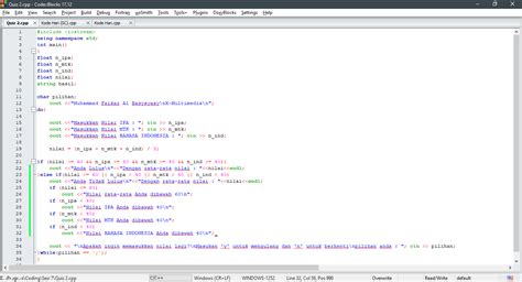 This is used to compile and run c++ code. Cara Coding C++ (Nested If dan Switch Case) di Code ...