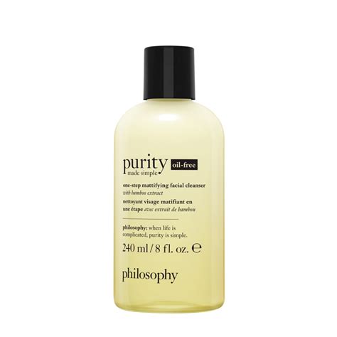 However, it's important to still limit cleansing to no more than twice a day. Philosophy's Oil-Free Purity Made Simple cleanser puts oil ...