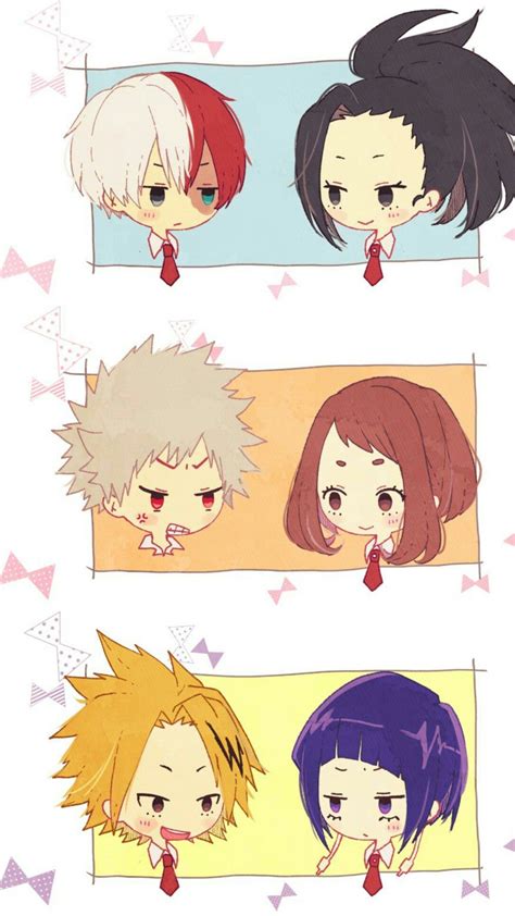 Todoroki And Yaoyorozu And Bakugou And Uraraka And Kaminari And Jirou Anime