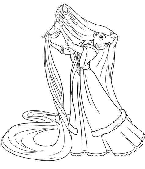 This soft purple is easy on the. Tangled - Rapunzel combing her long hair