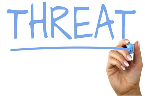 A suggestion that something unpleasant or violent will happen, especially if a particular action…. Threat - Free of Charge Creative Commons Handwriting image