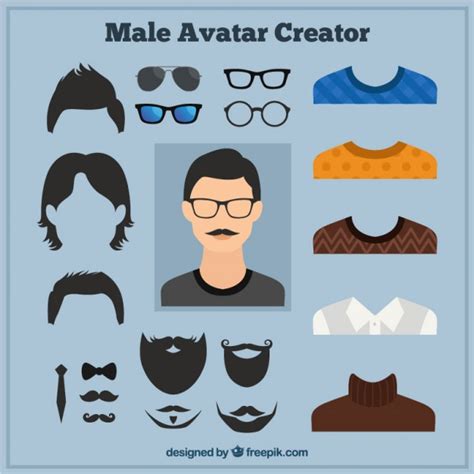 Male Avatar Creator Vector Free Download