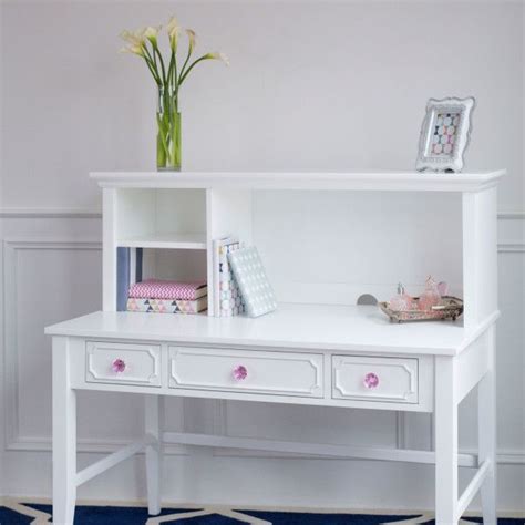 I hope you enjoy the set and have a happily ever after! White desk with hutch and detailed drawer fronts. Pink ...