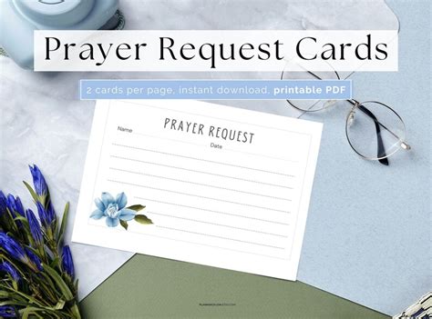 Prayer Request Cards Printable Christian Note Cards Planner Church Prayer Requests Prayer Card