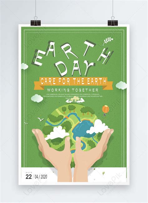 Tangan Hari Bumi Memegang Poster Bumi Gambar Unduh Gratisimej
