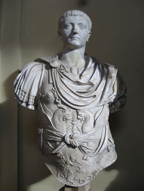 Torso With Portrait Of Emperor Tiberius 14 37 Ad Marble Roman