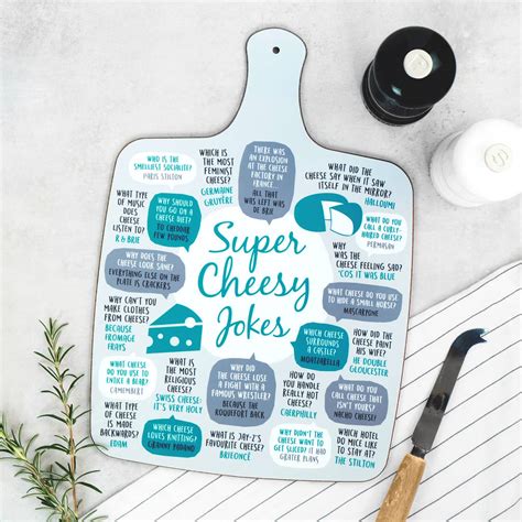 Super Cheesy Jokes Cheese Board By Paper Plane
