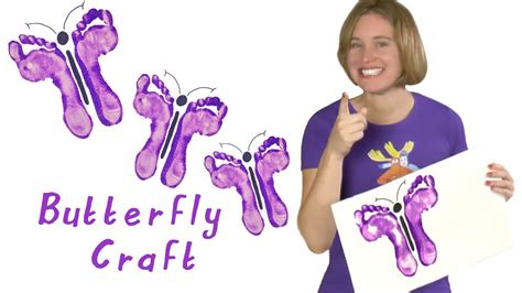 How To Make Butterfly Footprints Art And Craft For Kids Youtube