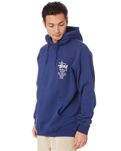 Stussy World Tour Mens Hood New Navy Surfstitch