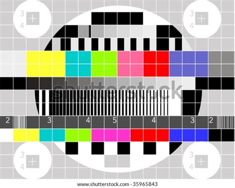 Retro Tv Multicolor Signal Test Pattern Stock Vektor Royaltyfri 35965843
