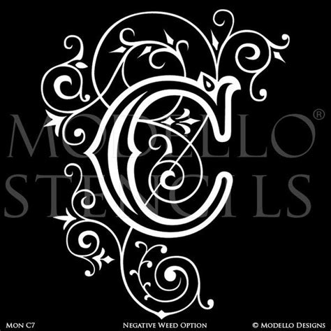 Monogram Wall Art - Custom Lettering Stencils from Modello Designs