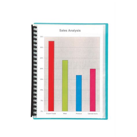Marbig Display Book A4 Refillable 20 Pocket Clear Front Covergreen Winc