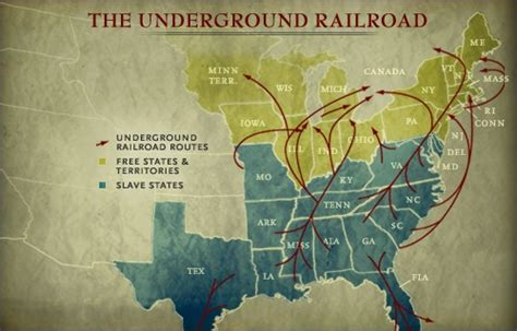 Underground Railroad History Underground Railroad Slaves Map