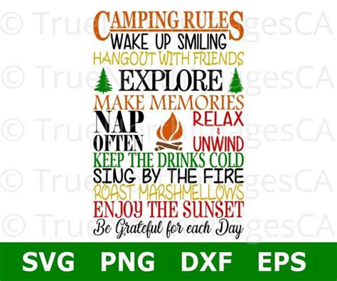 Free Free 143 Camping Rules Svg SVG PNG EPS DXF File
