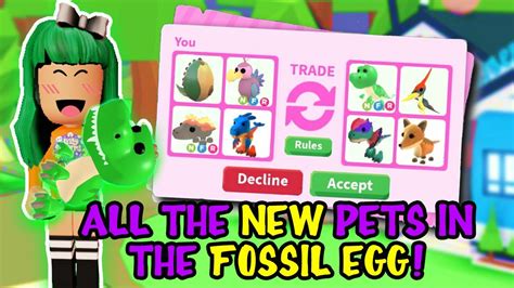 Opening 100 Brand New Fossil Eggs In Adopt Me Roblox Dinosaur