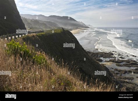 View From The Pacific Coast Scenic Byway Us 101 Over The Cliffs Of