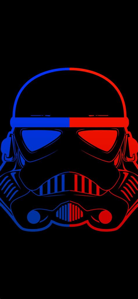 Stormtrooper Blue Red Mask Minimal 8k Iphone Wallpapers Free Download