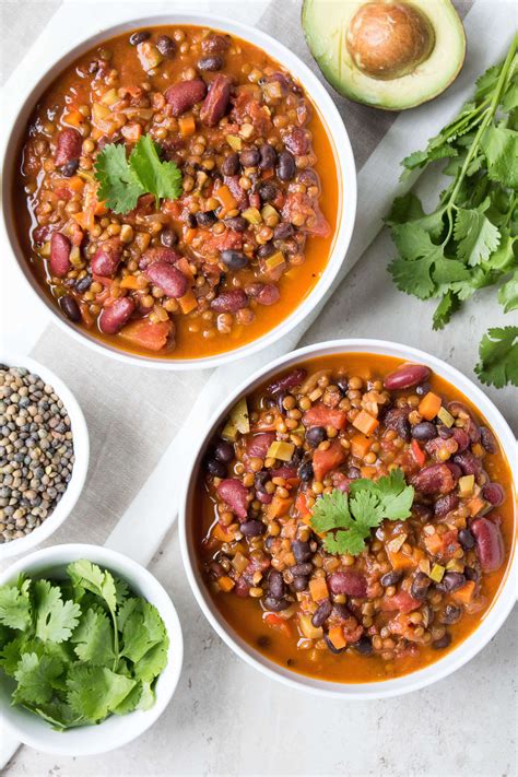 Easy Vegetarian Lentil Chili Stephanie Kay Nutrition