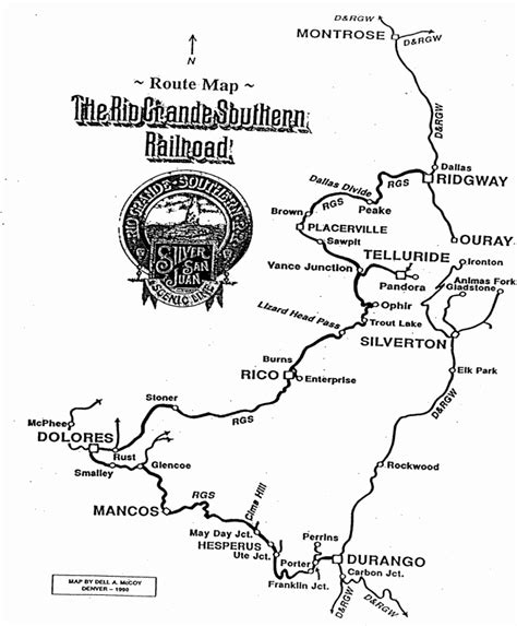 Rgs Route Map — Galloping Goose Historical Society Of Dolores Co