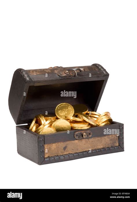 Treasure Chest Full Of Gold Coins Stock Photo Alamy
