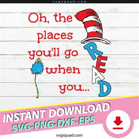 Oh The Places Youll Go Dr Seuss Svg Png Cutting Files Cricut Silhouette