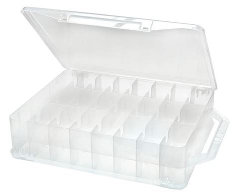 Portable Double Sided Thread Storage Box Fits Small And Large Reels Of