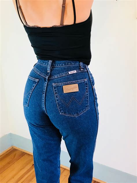 Vintage Wranglers High Rise S Mom Jeans Womens Western Cut