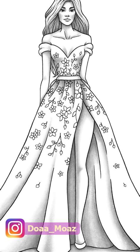 Get the latest in coloring dress fashion. Pin on Premium coloring pages