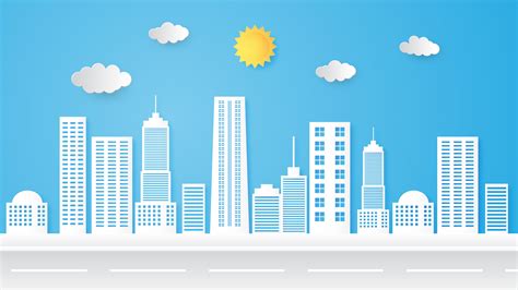 Illustration Of Cityscape Building And Skyline Urban Landscape