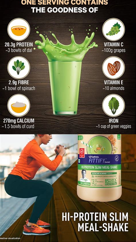 saffola fittify hi protein slim meal replacement shake pistachio almond