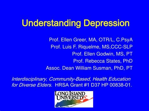 Ppt Understanding Depression Powerpoint Presentation Free Download