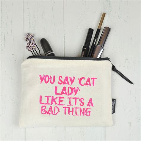 Crazy Cat Lady Make Up Bag By Home And Glory