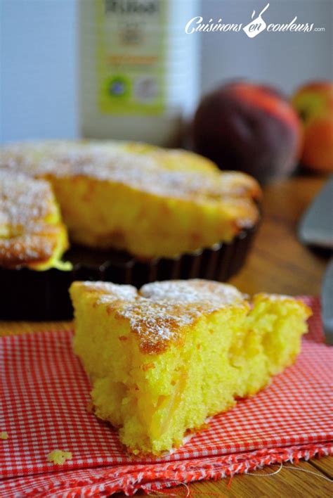 Gâteau aux pêches et au lait ribot