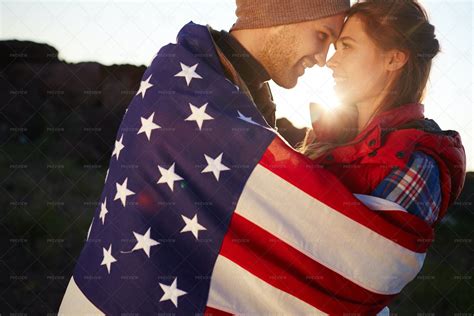 Romantic American Couple At Sunset Stock Photos Motion Array