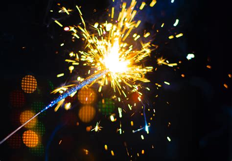 Gambar Kembang Api Hari Tahun Baru Diwali Tengah Malam Pesta