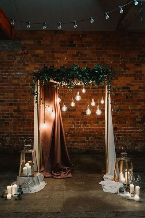 29 Wedding Arches And Altars With Lights Weddingomania