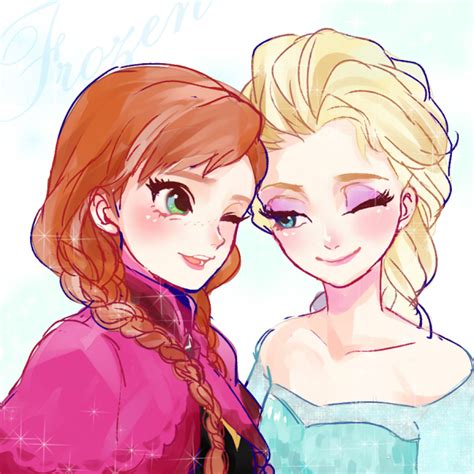 Safebooru 2girls Anna Frozen Bare Shoulders Blonde Hair Blue Eyes Braid Dress Elsa Frozen