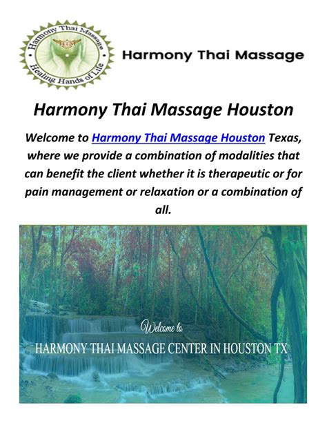 Harmony Thai Massage In Houston Tx By Harmony Thai Massage Houston Issuu