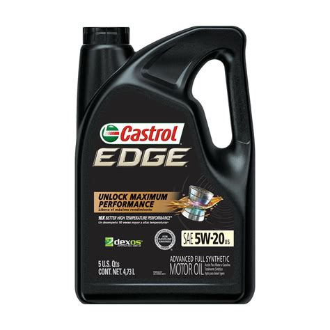 Castrol Edge Full Synthetic Engine Oil 5w 20 5 Quart