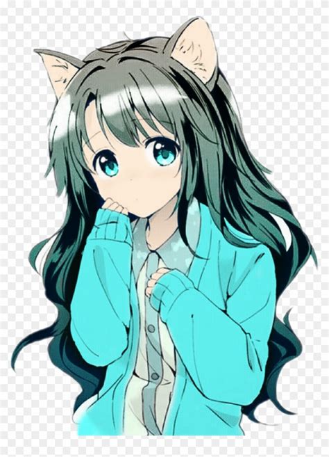 Anime Girl Clipart Ear Shy Cute Anime Girl Png
