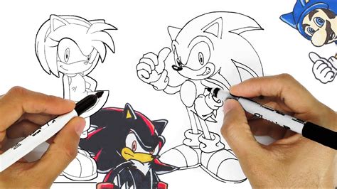 Dibujando Y Coloreando Rápido A Personajes De Sonic Mario Fusion