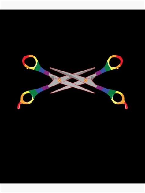 Lgbt Lesbian Scissors Gaypride Rainbow Gift Poster By TedWheeler21