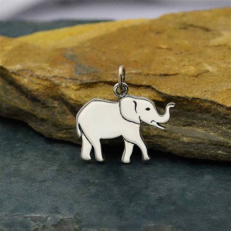 Sterling Silver Layered Elephant Charm