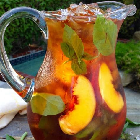 Healthy Skin Iced Saffron Tea Recipe With Peach And Basil Peach