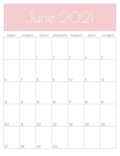 You may download these free printable 2021 calendars in pdf format. Cute (& Free!) Printable June 2021 Calendar | SaturdayGift