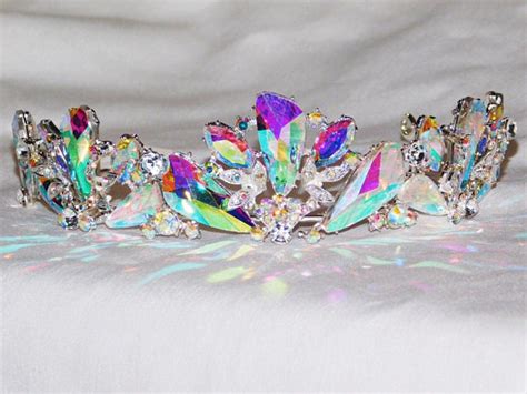 brand new silver ab rhinestone crystal queen tiara crown bridal pageant 1101 queens tiaras