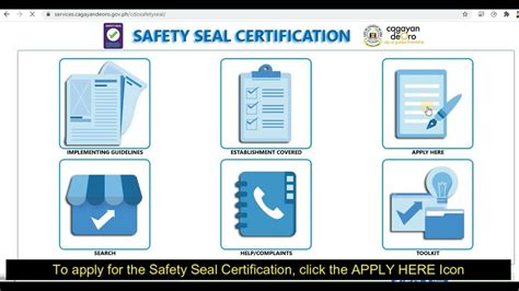 Cdo Safety Seal Certification Application Guide Youtube